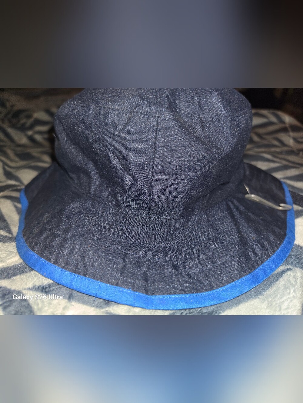 Gymboree Navy Bucket Hat with Bright Blue Trim Size Large